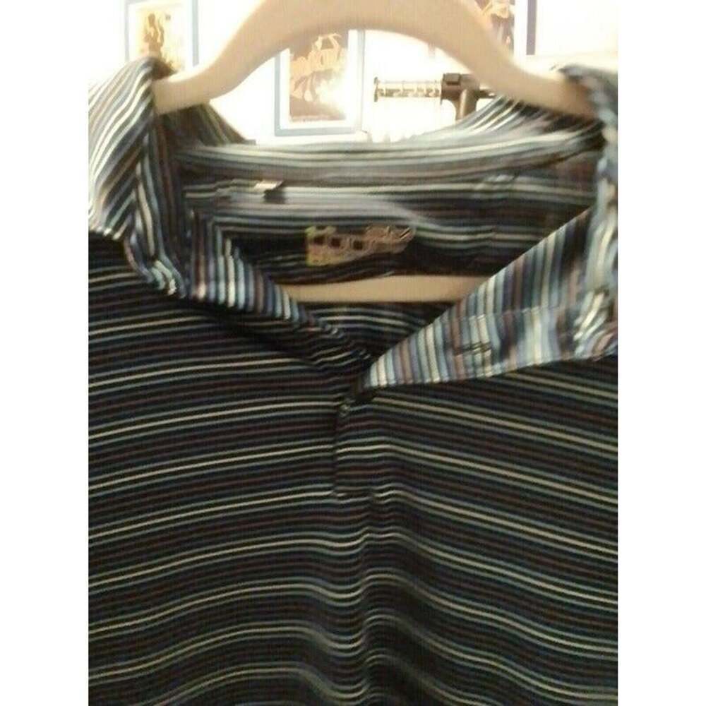 Under Armour Mens Small Loose Heat Gear Catalyst Golf Polo Shirt Striped A34